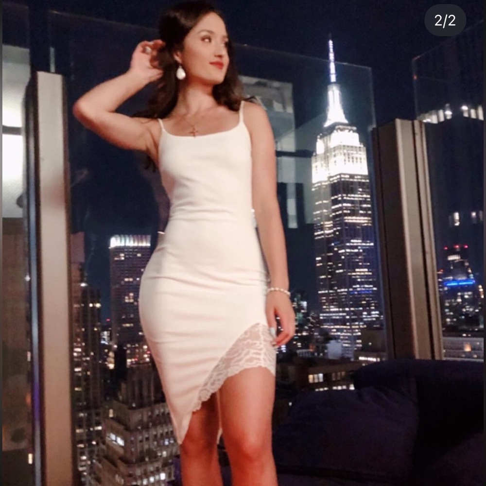 White dress with lace